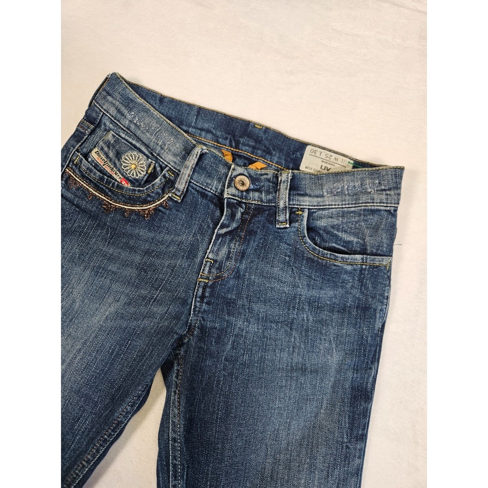 Diesel Liv Jeans Men's 25x30 Blue Denim Stretch Slim Straight Leg‎ Dark Wash - Picture 3 of 13